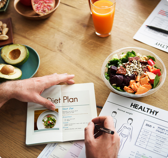 Ayurvedic diet plan preparing